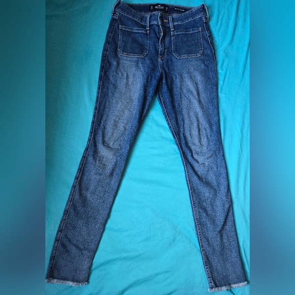Hollister Jeans Womens 7R Blue High-Rise Super skinny - Picture 2 of 6